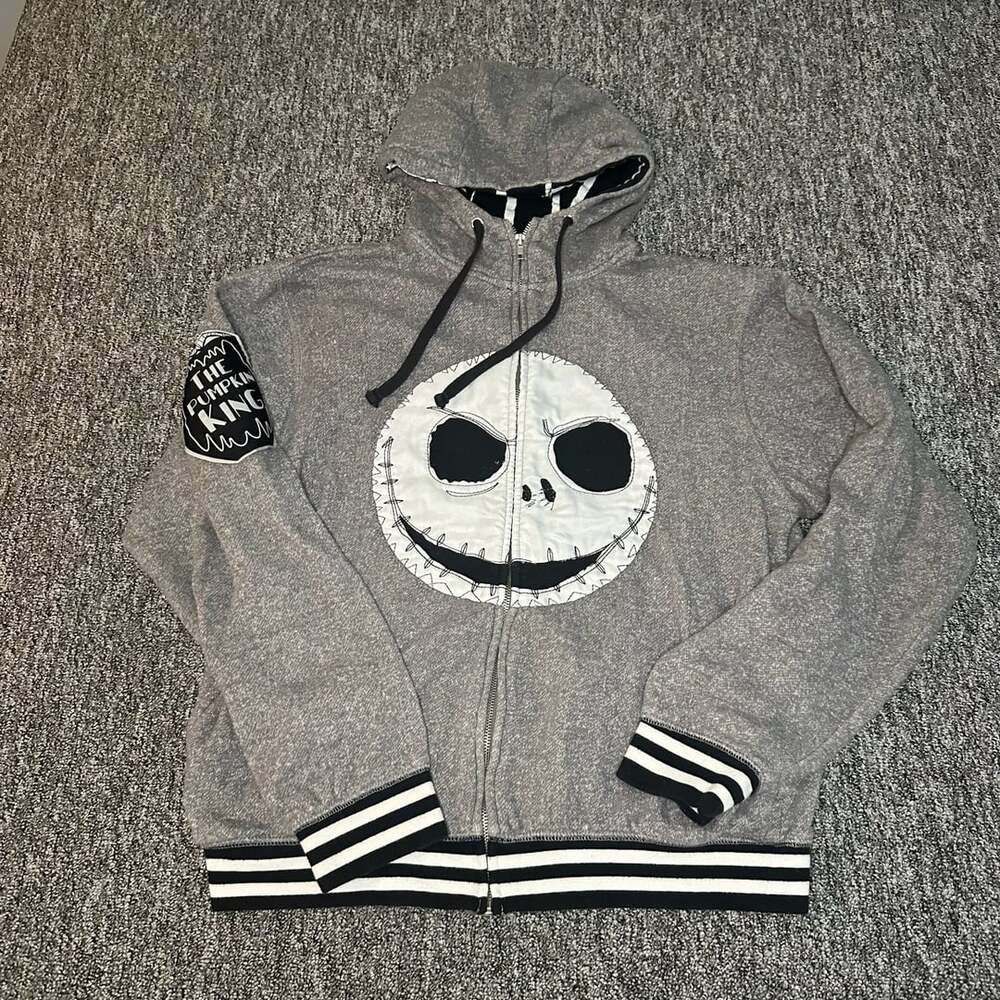 Vintage Disney The Nightmare Before Christmas Jack Skellington Zip Up Hoodie